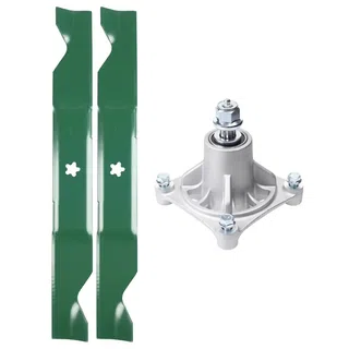 UDC Parts Mower Kit / Spindle 532174356 + 2 Pack Blades 405380 / Fits Husqvarna EZ4220 EZ4624 EZ4822 EZ4824 EZ4824C EZ5224 EZ5226 LSZ4622 LSZ5422 LSZ5424 LT1597 RZ4219 RZ4621 RZ4621BF RZ4622 RZ4622TBF