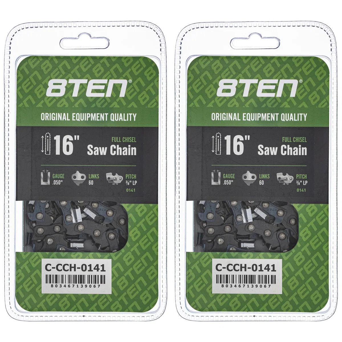 Chainsaw Chain 16 Inch .050 3/8 LP 60DL For Mastercraft WEN S60 63PM350E 576936560 501842160 | 2-PACK