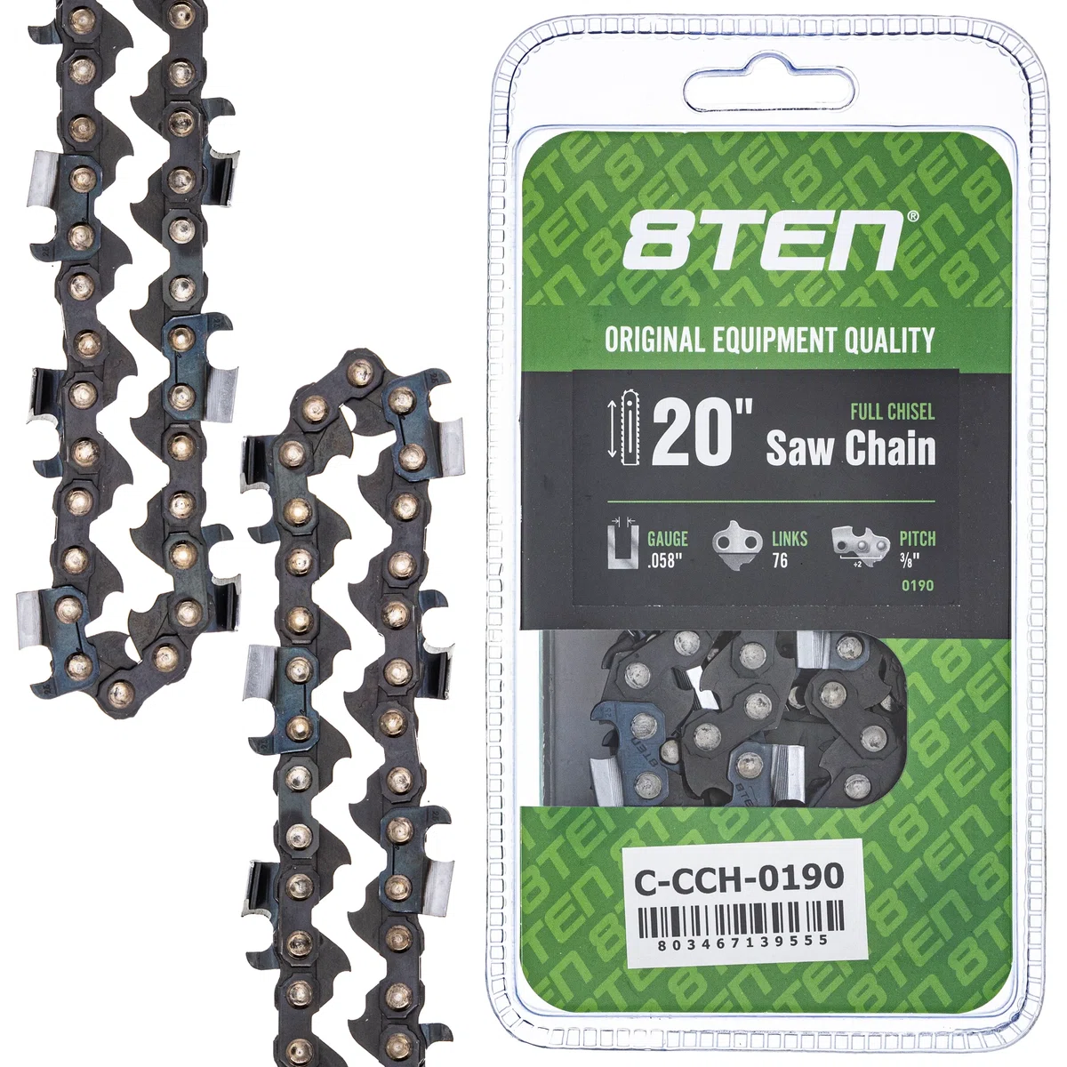 Chainsaw Chain 20 Inch .058 3/8 76DL For Blue Max Baumr-AG 21LPX076G