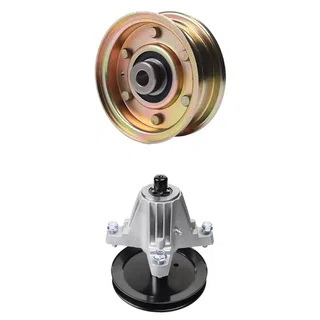 UDC Parts Mower Kit / Pulley 756-04224 + Spindle 918-06991 / Fits Craftsman T1100 T1200 T130 T1300 T1400 T1800 T2100 T3000