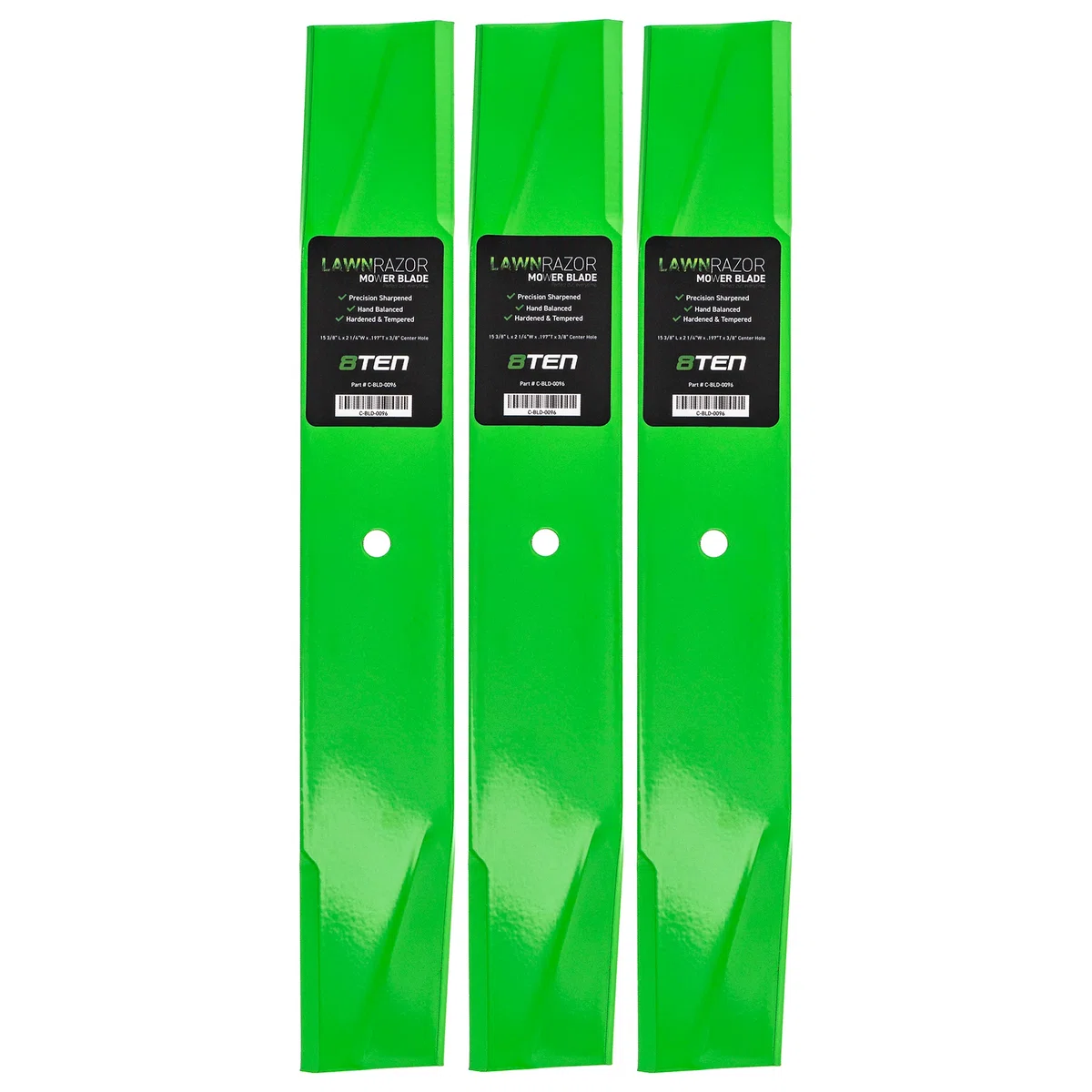 LawnRAZOR Mower Blade Set 810-CBL2218D For Roper AYP Poulan Pro 122265X 106635X 25034 532025034 | 3-PACK