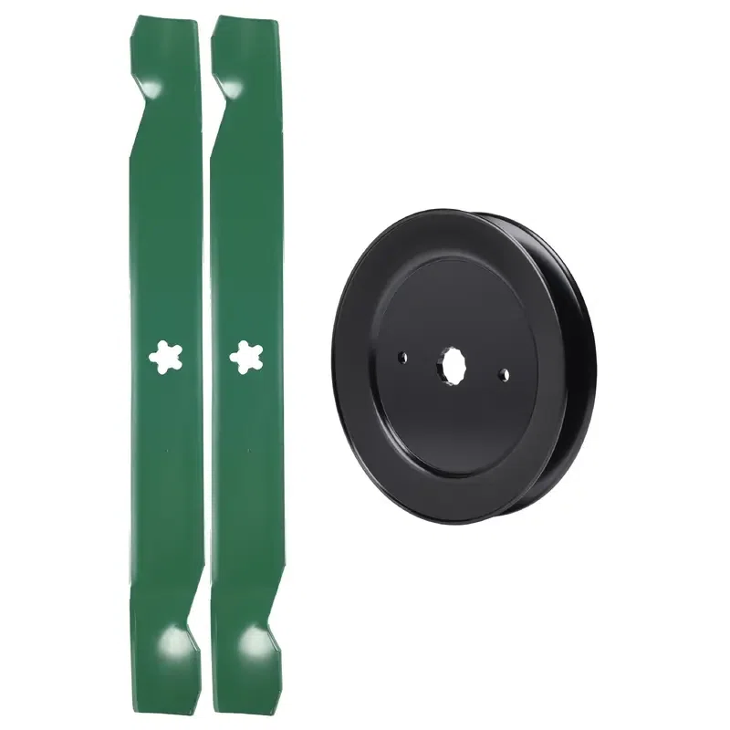 UDC Parts Mower Kit / Pulley 129861 + 2 Pack Blades 138971 / Fits Central Park CP12542A CP12542LTA CP1442A CP1442B CP14542A CP14542B CP14542C CP1642A CP1842A CP1842B CP1842C CP18H42A