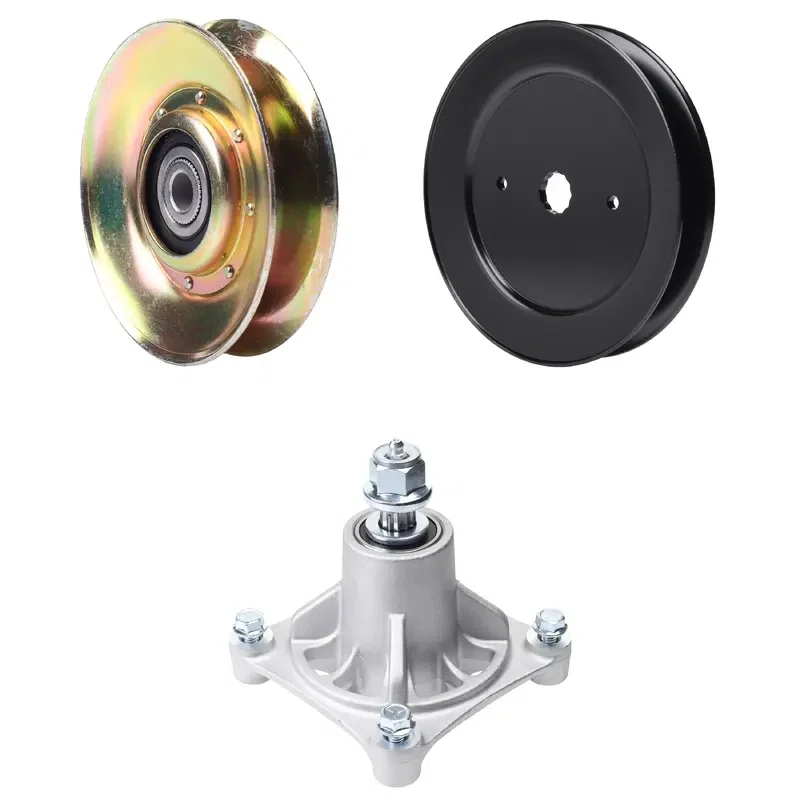 UDC Parts Mower Kit / Pulley 127783 + Pulley 129861 + Spindle 532174356 / Fits Jonsered LT19A LT2119A LT2122A LT2122A2