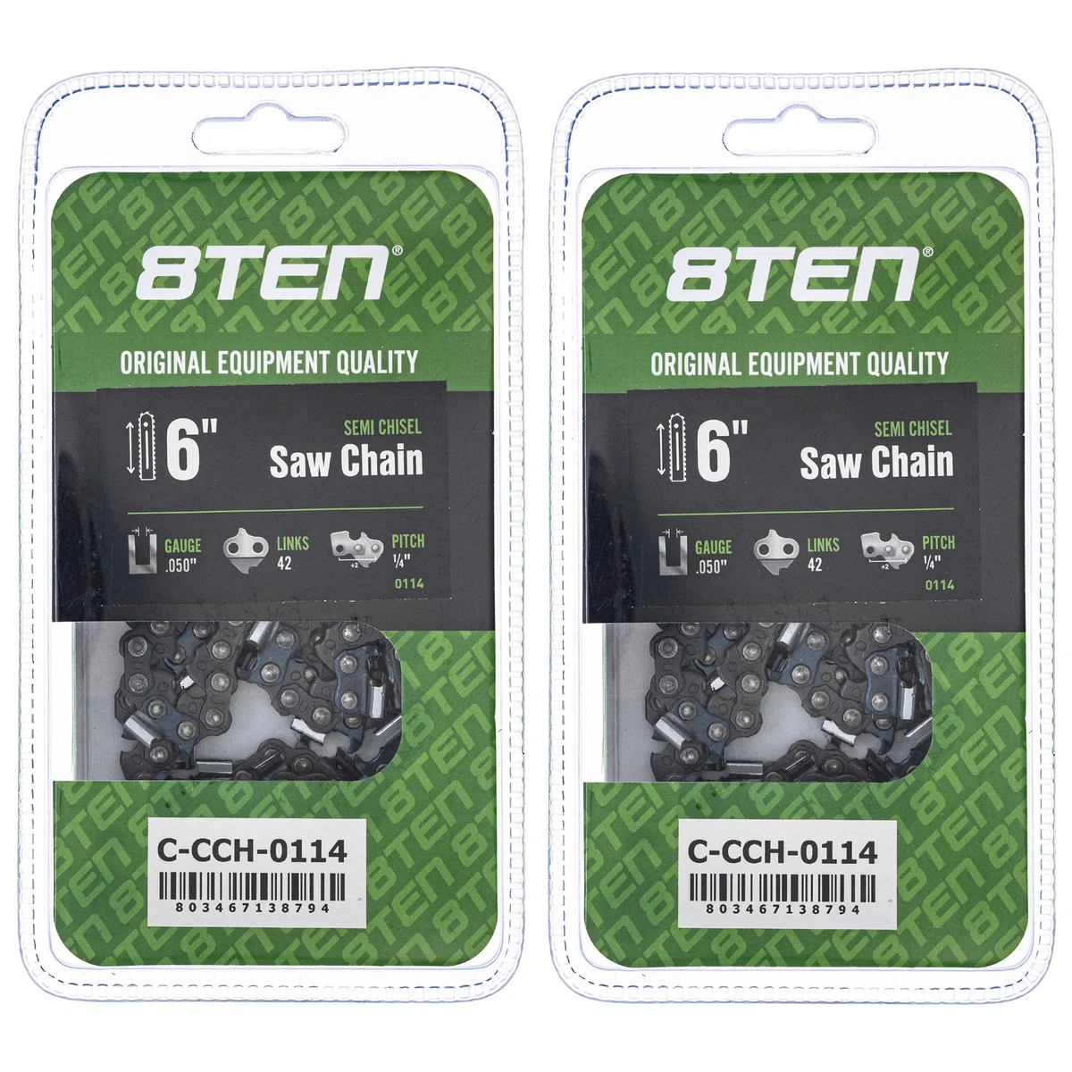 Chainsaw Chain 6 Inch .050 1/4 42DL For Worx Makita A42 H0042 13RMS42 | 2-PACK