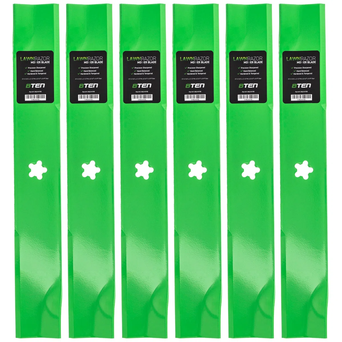 LawnRAZOR High Lift Blade For Husqvarna Jonsered 574870801 | 6-PACK