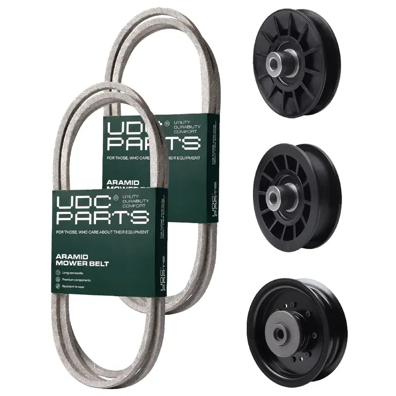 UDC Parts Mower Kit / Belt 130969 + Belt 140218 + Pulley 532194326 + Pulley 532196104 + Pulley 532194327 / Fits Poulan Pro PBGT22H48