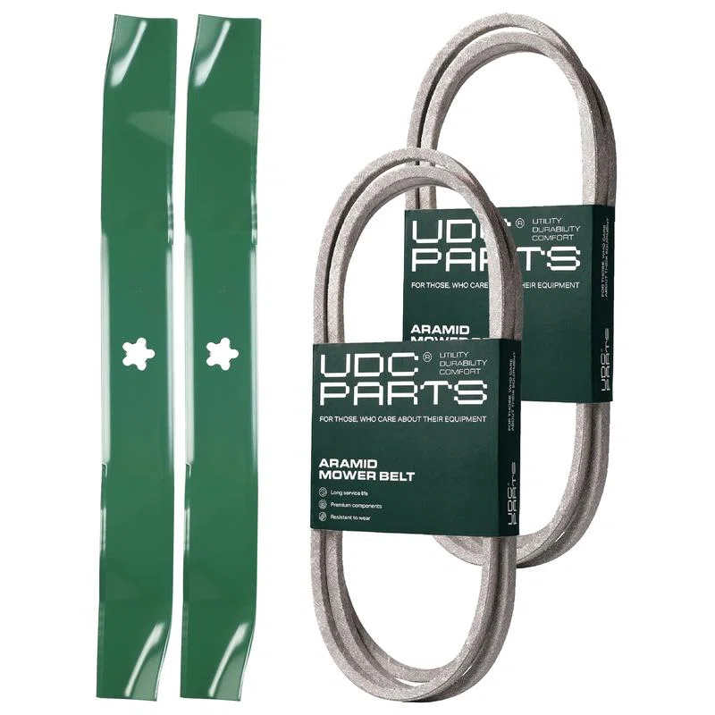 UDC Parts Mower Kit / Belt 194346 + Belt 138255 + 2 Pack Blades 134149 / Fits Poulan PO15542LT