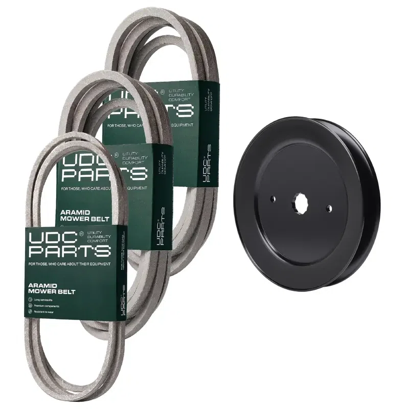 UDC Parts Mower Kit / Belt 140294 + Belt 196103 + Belt 197242 + Pulley 129861 / Fits Husqvarna GTH264T