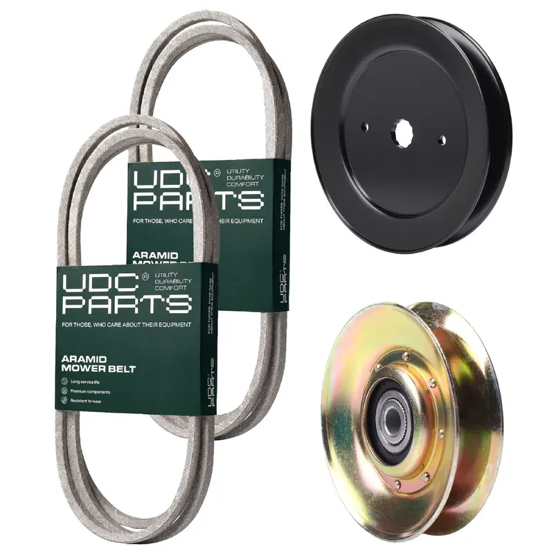 UDC Parts Mower Kit / Belt 130969 + Belt 138255 + Pulley 127783 + Pulley 129861 / Fits Central Park CP1442A CP1842A