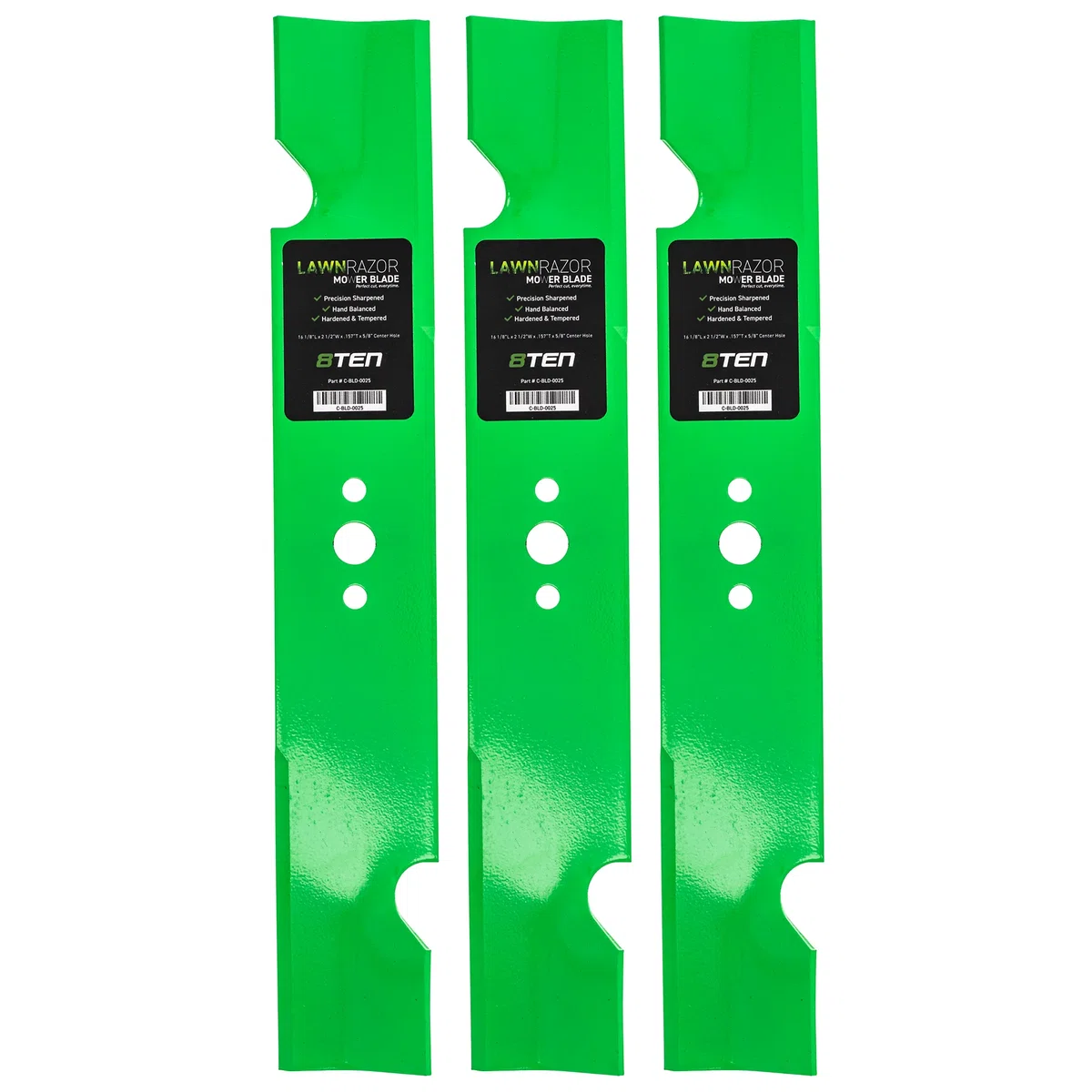 LawnRAZOR Notched High Lift Blade For Gravely Exmark Ariens 112111-01 038-3000-00 32061A 04919100 | 3-PACK