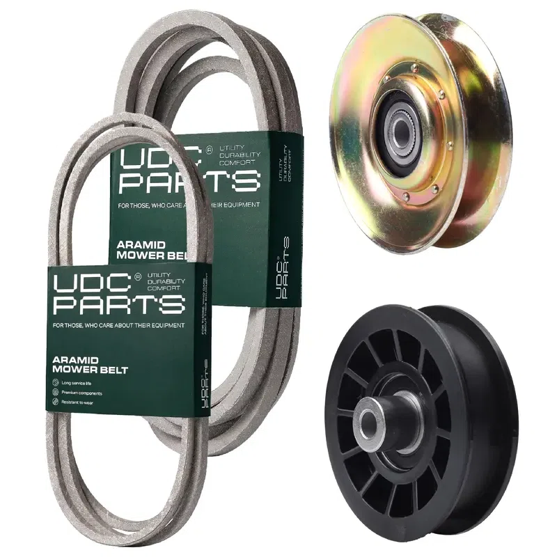 UDC Parts Mower Kit / Belt 194346 + Belt 539117245 + Pulley 127783 + Pulley 532194327 / Fits Husqvarna LT1597