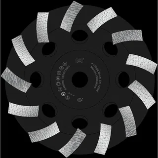 Cat 800 Expert Turbo Segmented Brazed 16/24 Mesh Grit Diamond 5/8" 11 Thread Grinder 5" - 125mm