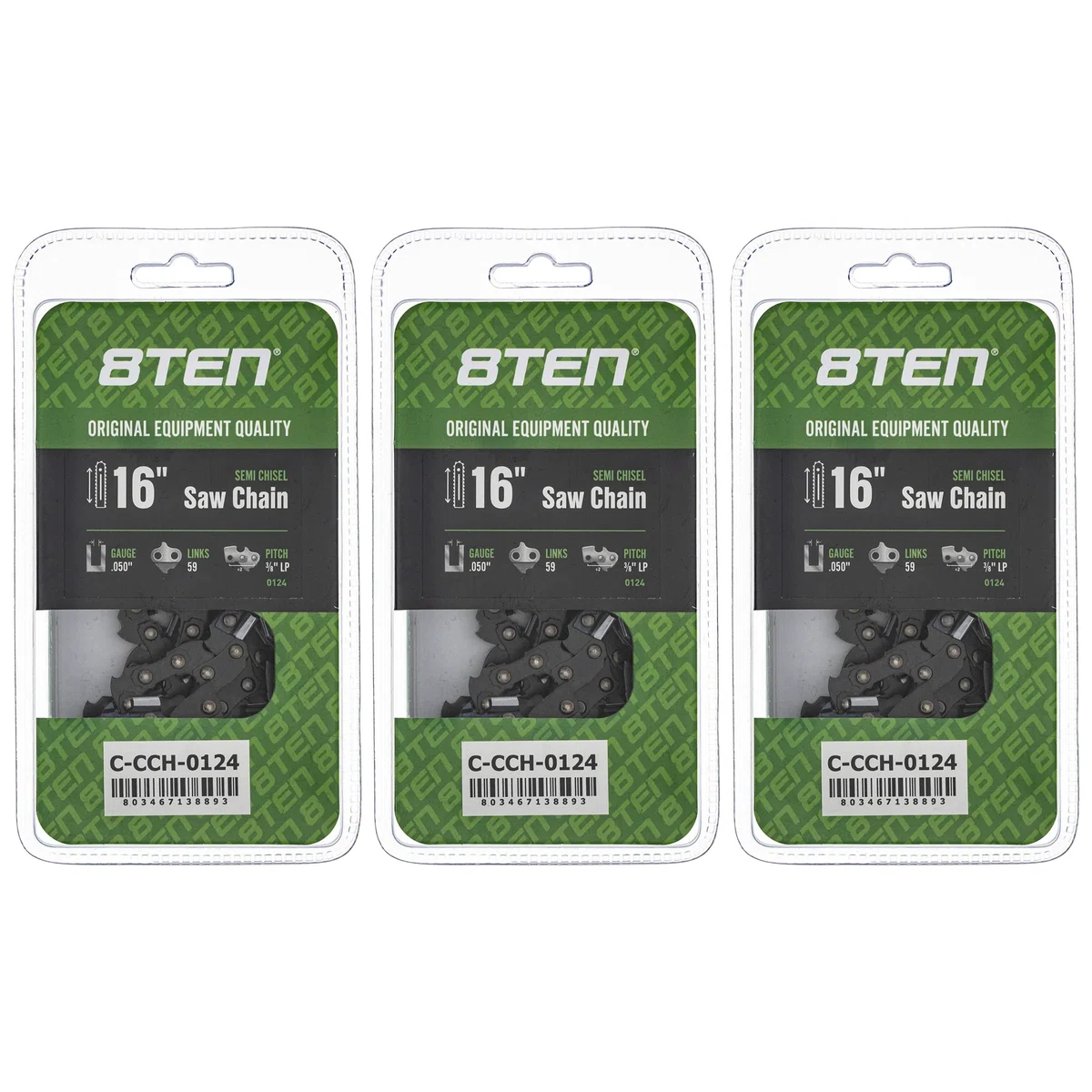 Chainsaw Chain 16 Inch .050 3/8 LP 59DL For Homelite 91VXL059G H3759 63PM359E 36360050059 | 3-PACK