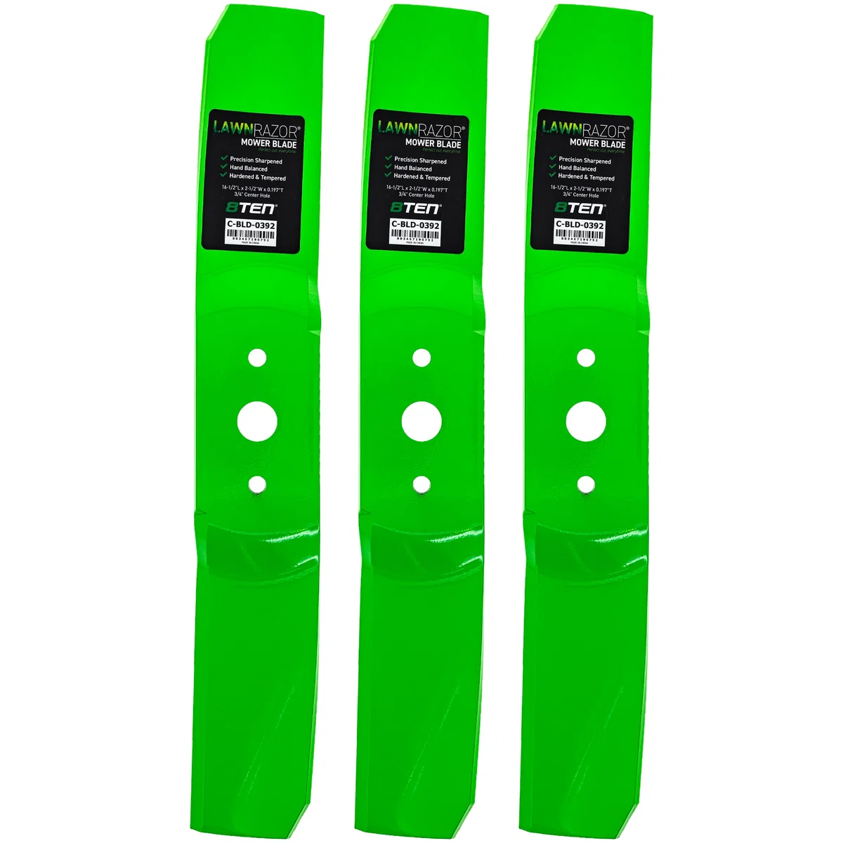 LawnRAZOR High Lift Blade For Cub Cadet White Outdoor 759-3826 759-3825 742P3025 742P3019 742-3025 | 3-PACK
