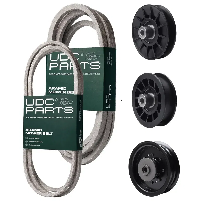 UDC Parts Mower Kit / Belt 140294 + Belt 197242 + Pulley 532194326 + Pulley 532194327 + Pulley 532196104 / Fits Husqvarna R53W