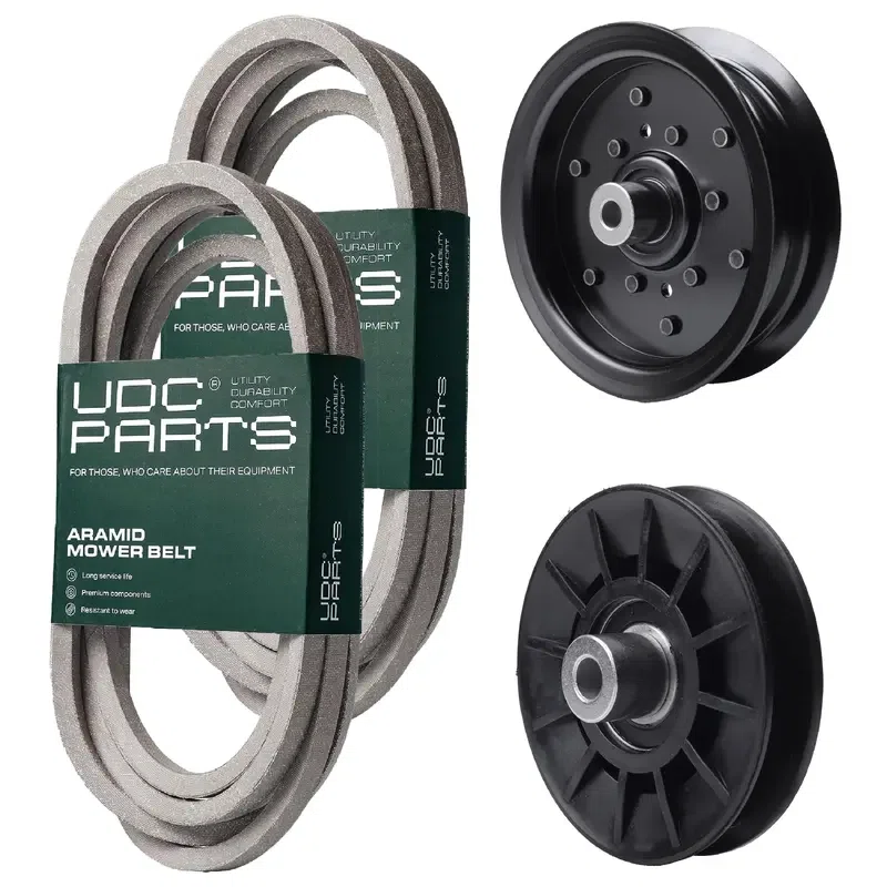 UDC Parts Mower Kit / Belt 196103 + Belt 197242 + Pulley 532194326 + Pulley 532196106 / Fits Husqvarna GTH264T YTH24V48