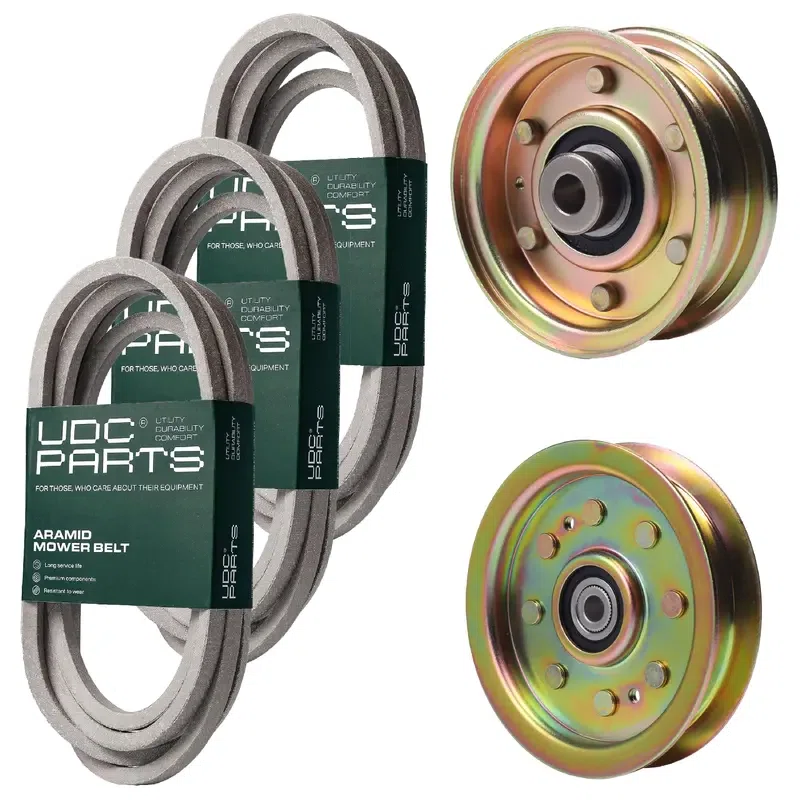UDC Parts Mower Kit / Belt 754-04033 + Belt 754-0642 + Belt 954-04153 + Pulley 756-04224 + Pulley 956-04129 / Fits Columbia Q816H Q816K