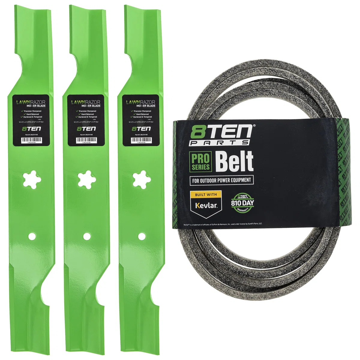 Mower Blades & Deck Belt Kit For Husqvarna Poulan Pro Ariens MK1007762