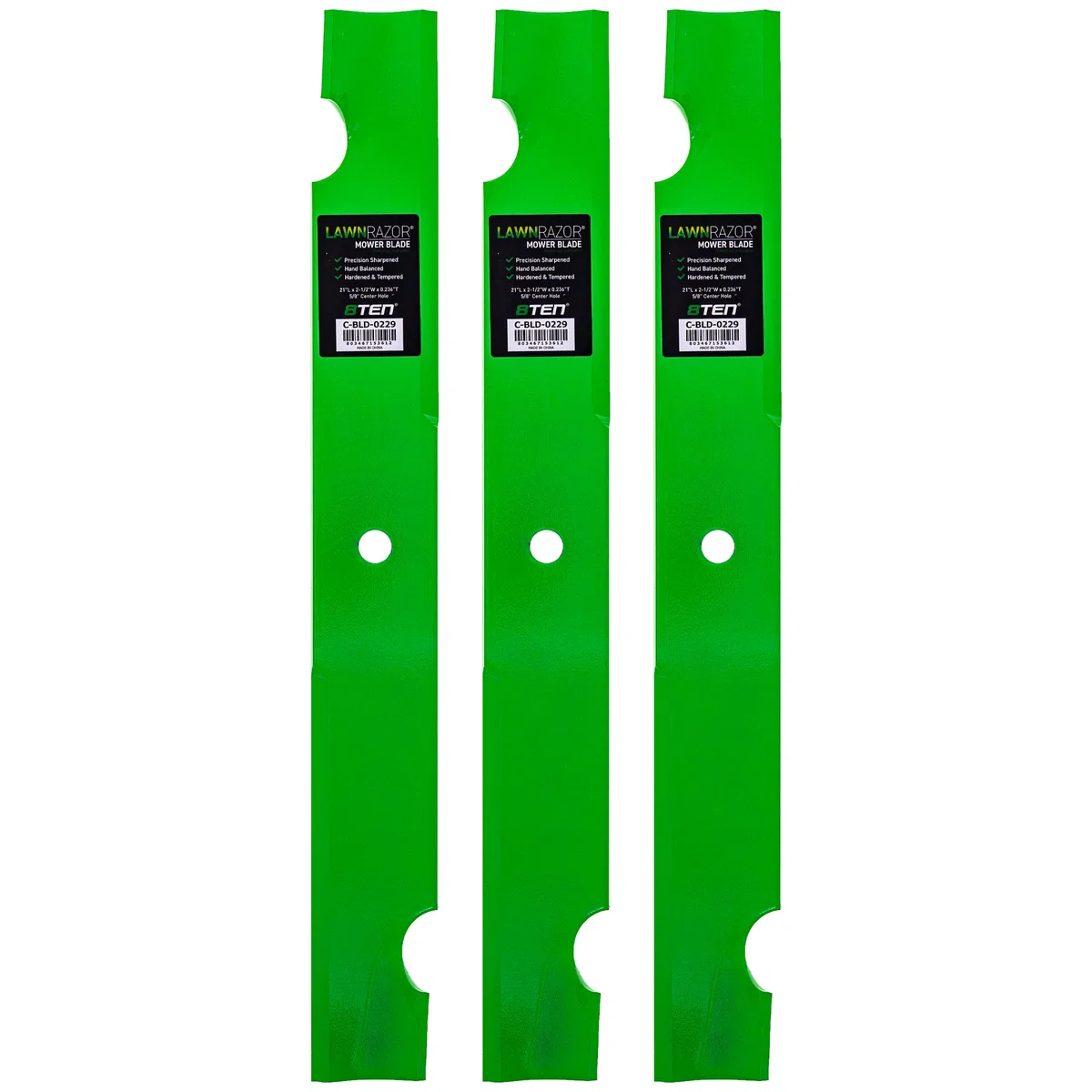 LawnRAZOR Notched High Lift Blade For Ferris 1520842 5020842 1520842S 038-6080-00 5020842S | 3-PACK