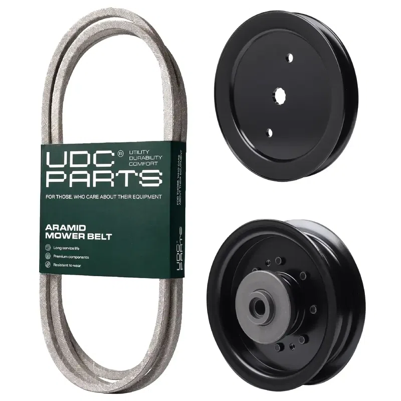 UDC Parts Mower Kit / Belt 130969 + Pulley 195945 + Pulley 532196104 / Fits Husqvarna TS343 YTH23V42