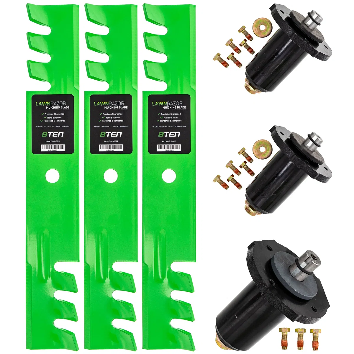 Mower Deck Spindles & Blades Kit For Gravely Ariens MK1002197