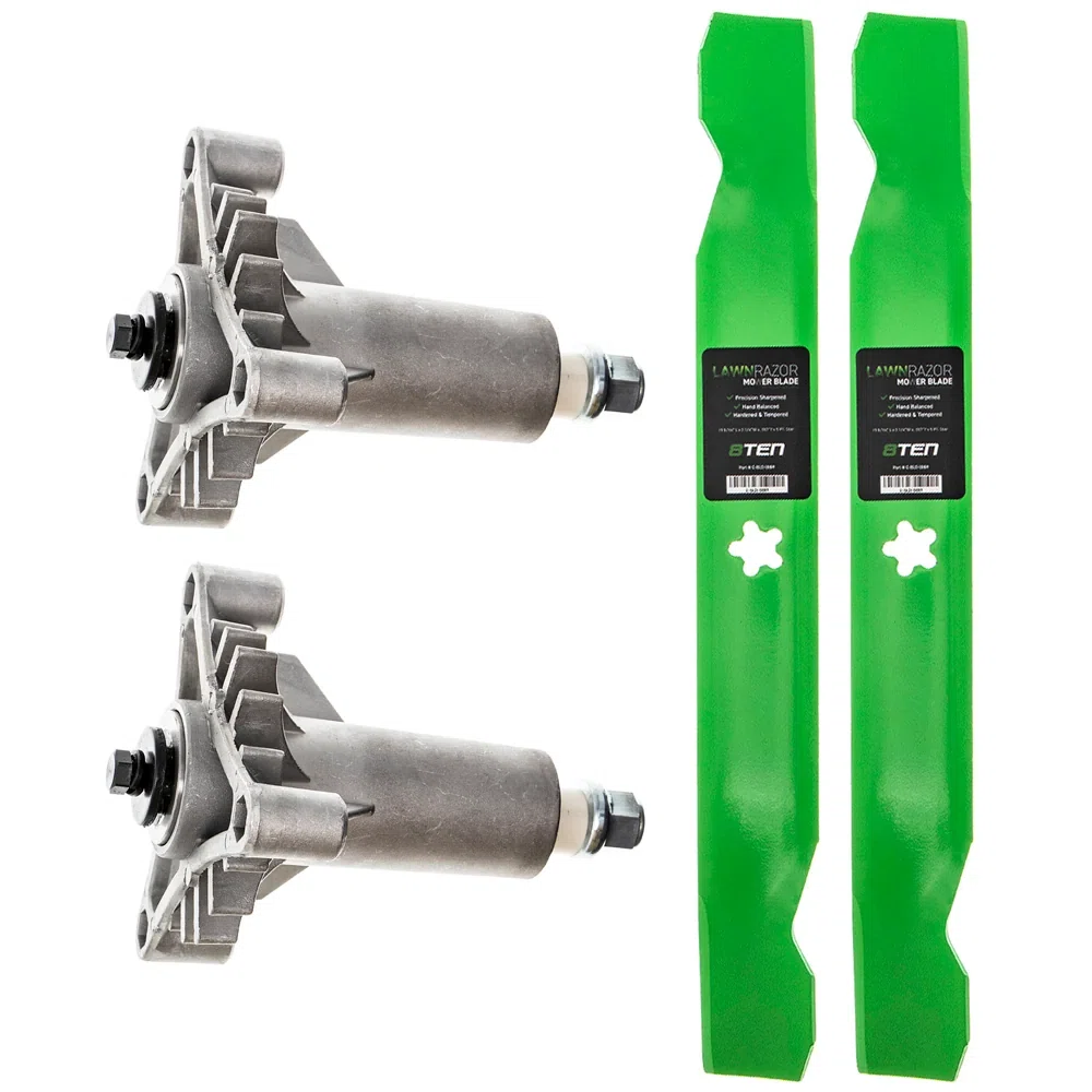 Heavy Duty Spindle High Lift Blade Kit For Weed Eater AYP Roper MK1002243