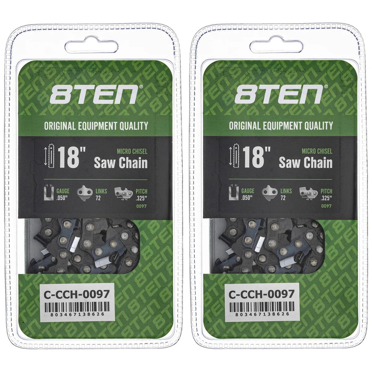 Chainsaw Chain 18 Inch .050 .325 72DL For Solo Dolmar Makita 501840672 581643672 591095772 20BPX072G | 2-PACK