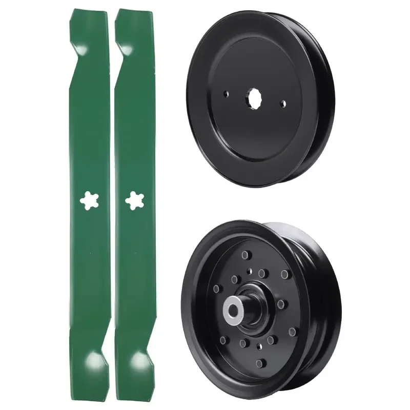 UDC Parts Mower Kit / Pulley 129861 + Pulley 532196106 + 2 Pack Blades 138971 / Fits RedMax YT1842