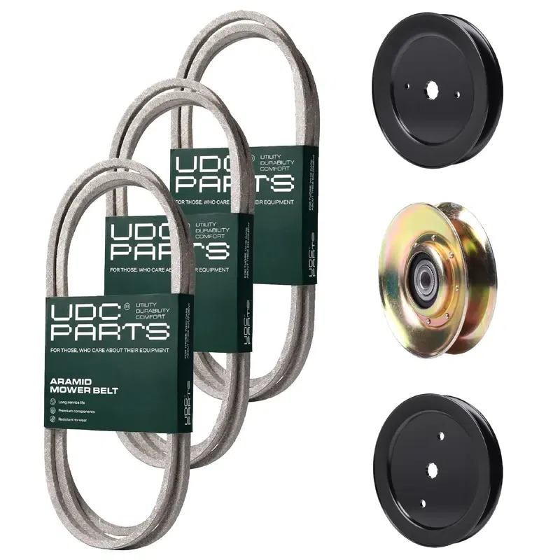 UDC Parts Mower Kit / Belt 140294 + Belt 144959 + Belt 174883 + Pulley 127783 + Pulley 129861 + Pulley 195945 / Fits Husqvarna YTH1842