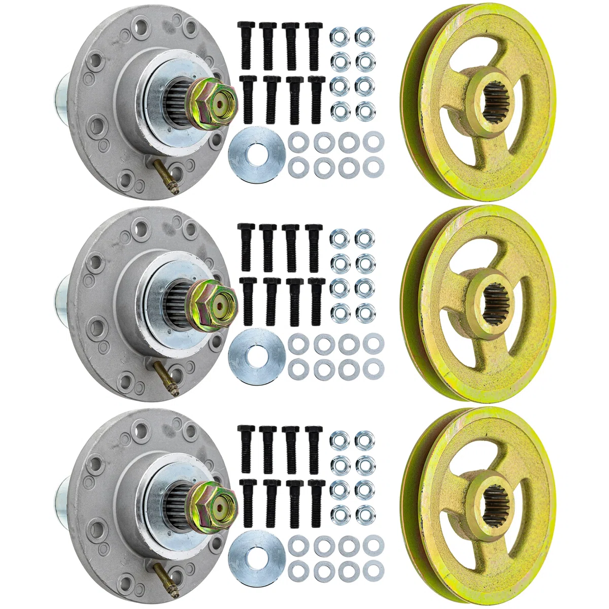 Spindle & Pulley Kit For Cub Cadet 810-KSP4338N | 3-PACK