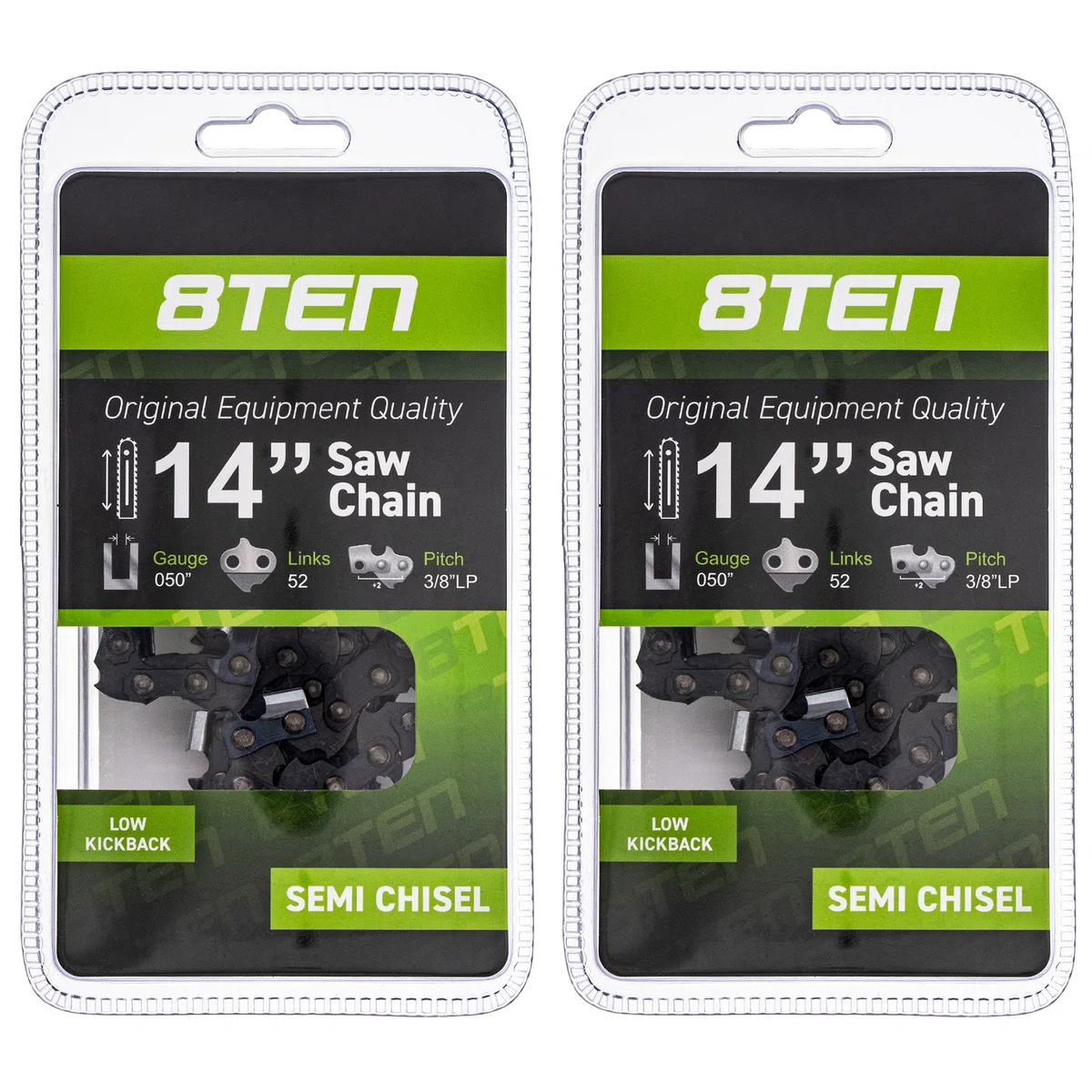 Chainsaw Chain 14 Inch .050 3/8 LP 52DL For Poulan Makita Homelite 901212001 | 2-PACK