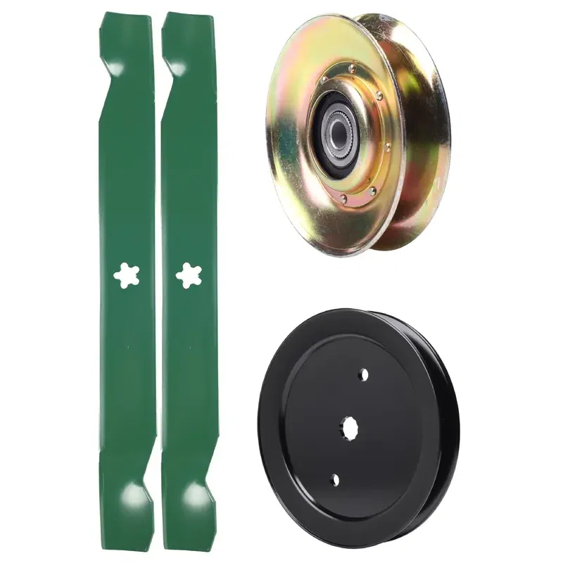 UDC Parts Mower Kit / Pulley 127783 + Pulley 195945 + 2 Pack Blades 138971 / Fits Poulan Pro PB19542LT PK20H42YT