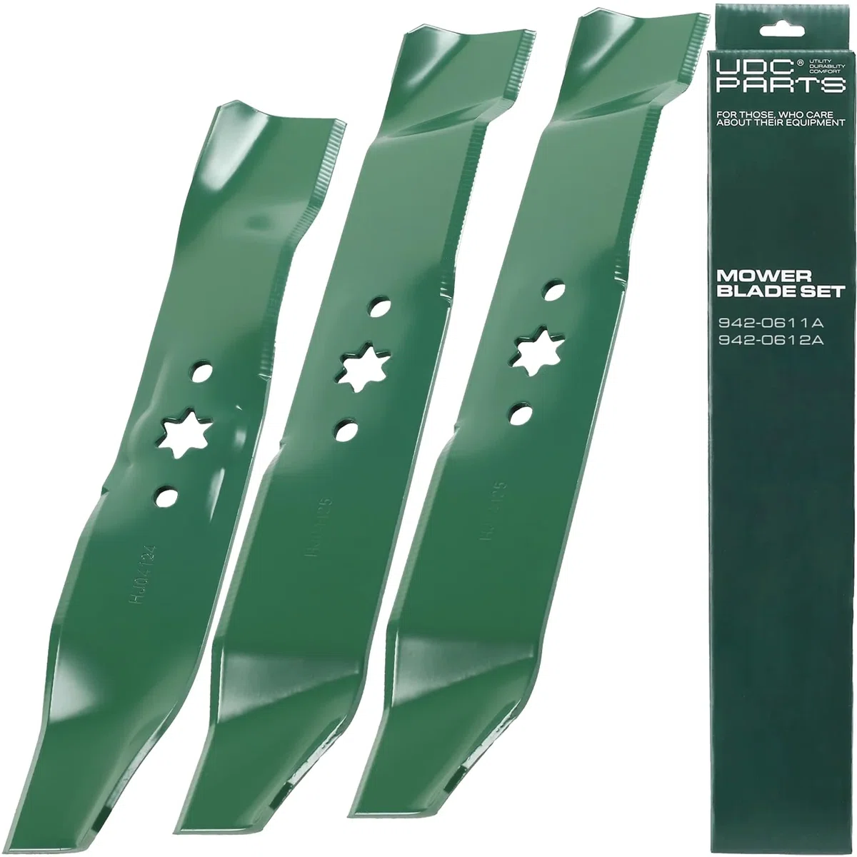 942-0611A 942-0612A Mower Blades Replacement for Cub Cadet 46 Inch LT1045 LT1046 742-0611A 742-0611 742-0612A 742-0612 942-04124 942-04125 i1046 1180 Troy Bilt 742-04125 / 3 Pack Mulching