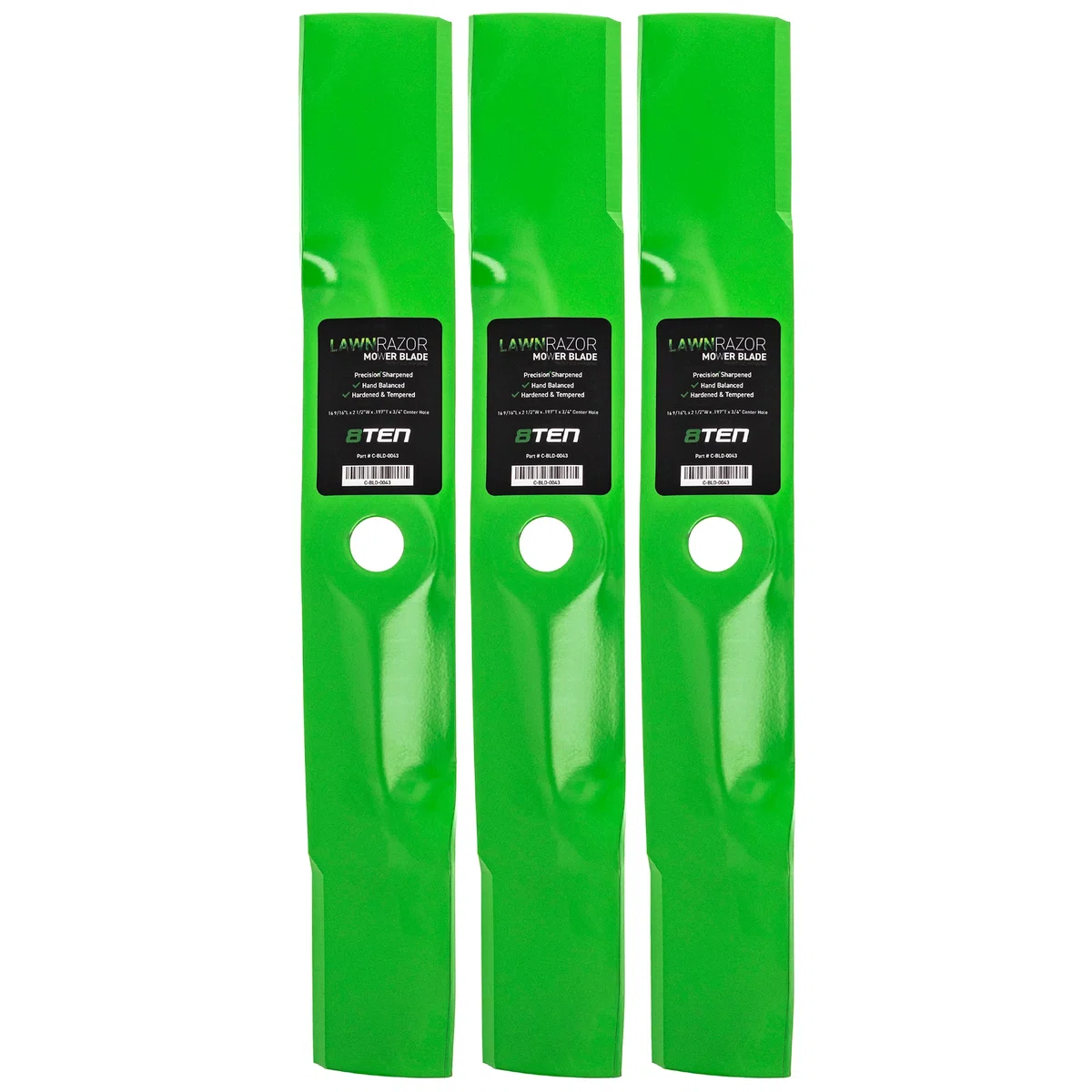 LawnRAZOR High Lift Blade For John Deere Sabre Scotts M115495 M113517 M115328 M114581 690-120-0098 | 3-PACK
