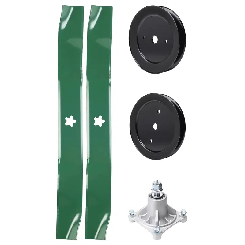 UDC Parts Mower Kit / Pulley 129861 + Pulley 195945 + Spindle 532174356 + 2 Pack Blades 134149 / Fits Husqvarna RZ4219 Z4218 Z4219