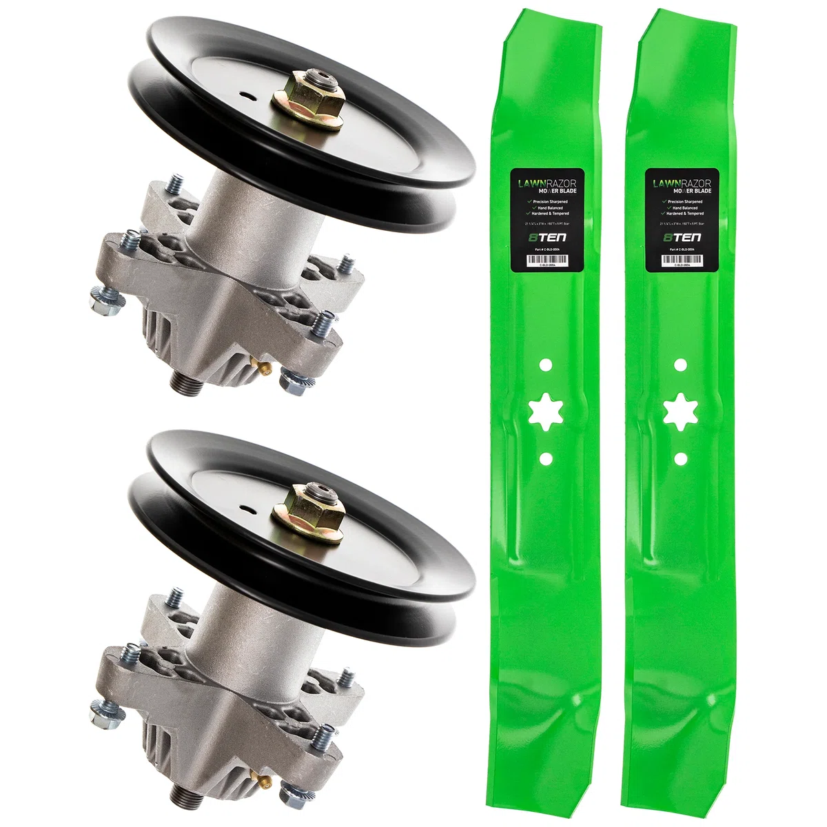 Mower Deck Blades & Spindles Kit For White Outdoor Troy-Bilt Yard-Machines MK1001785