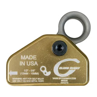 85528 - 3/8 -1/2" Climb Right Gibbs Rope Grab Fixed Pin - Spyder