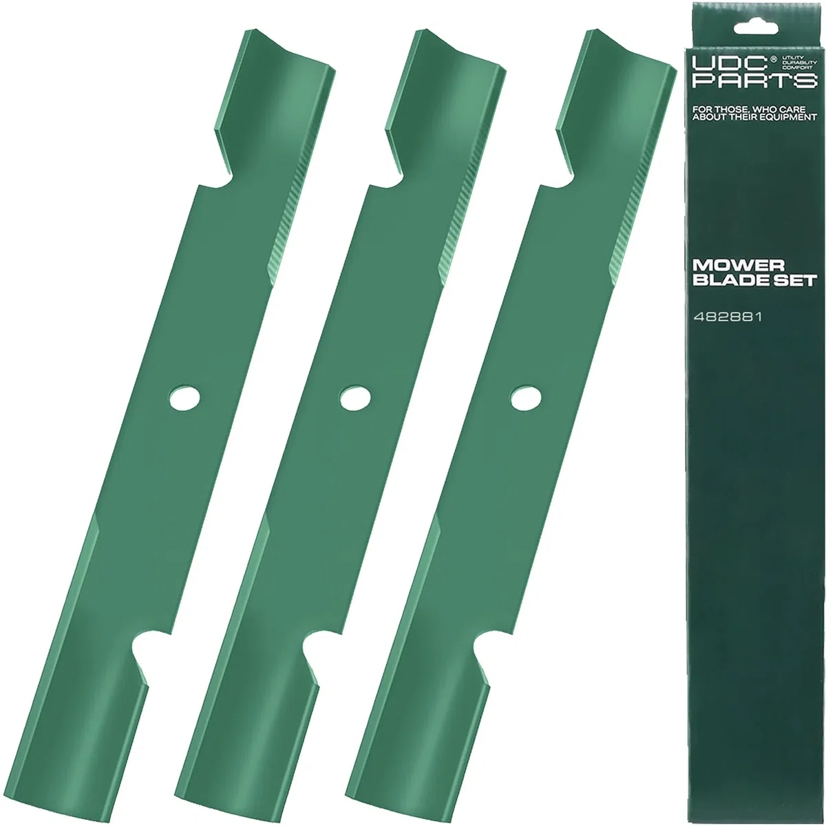 UDC Parts 482881 Mower Blades Replacement for Scag 61 Inch STTII-61V-31BV STTII-61V-35BV STTII-61V-37BV-EFI STTII-61V-40BV-EFI STT61V-35BVAC SCZ61V-27FX SCZ61V-31FX SCZ61V-32CV / 3 Pack High Lift