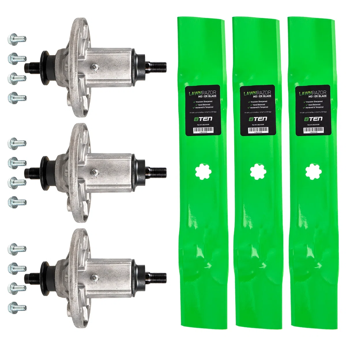 Deck Spindle & Mower Blade Kit For John Deere MK1007826