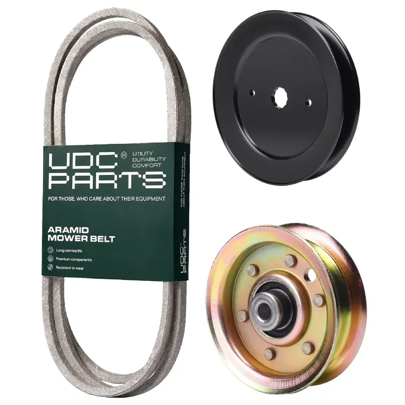 UDC Parts Mower Kit / Belt 130969 + Pulley 129861 + Pulley 173437 / Fits Husqvarna YTH150 XP