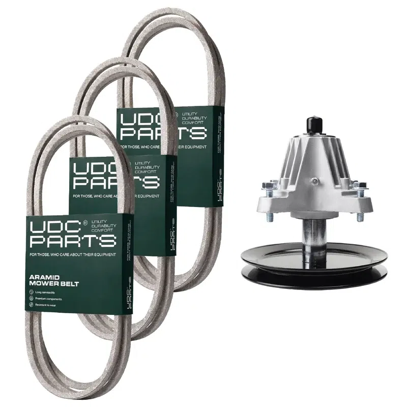 UDC Parts Mower Kit / Belt 754-04060 + Belt 754-04219 + Belt 754-0467 + Spindle 618-06989 / Fits Yard-Man LT-46