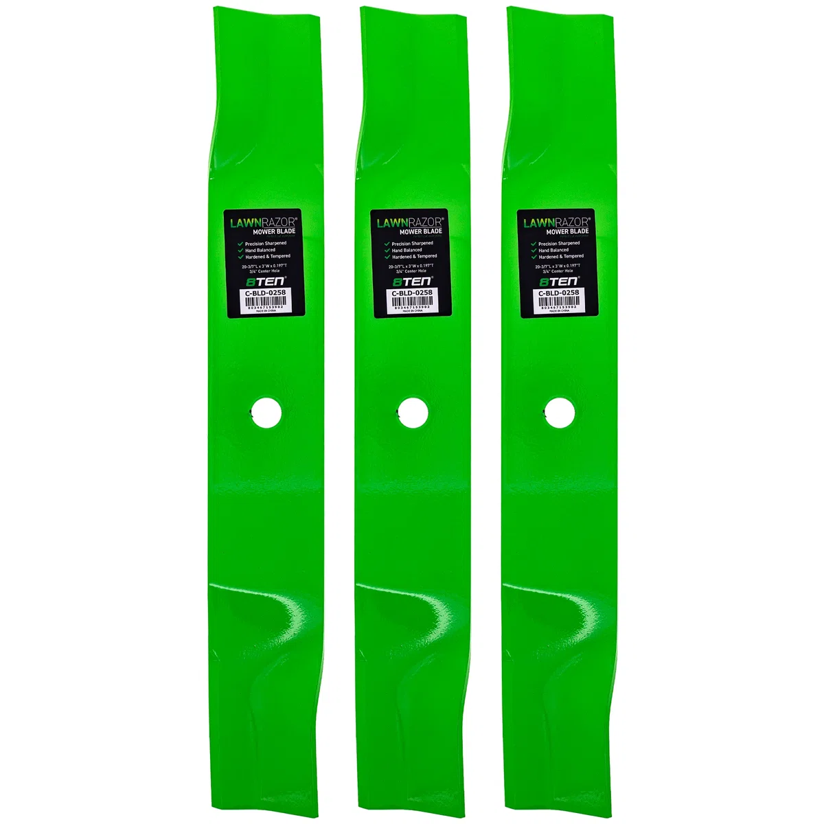 LawnRAZOR High Lift Blade For Cub Cadet MTD Pro 01004719 01004719-0637 01001805 01003805 759-04013 | 3-PACK