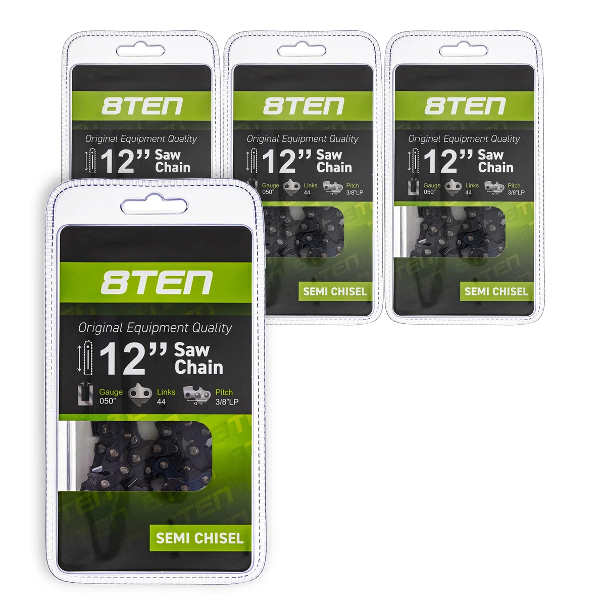 Chainsaw Chain 12 Inch .050 3/8 44DL For Stihl Echo Homelite 91VXL44CQ 501847044 585422144 S93G44 | 4-PACK