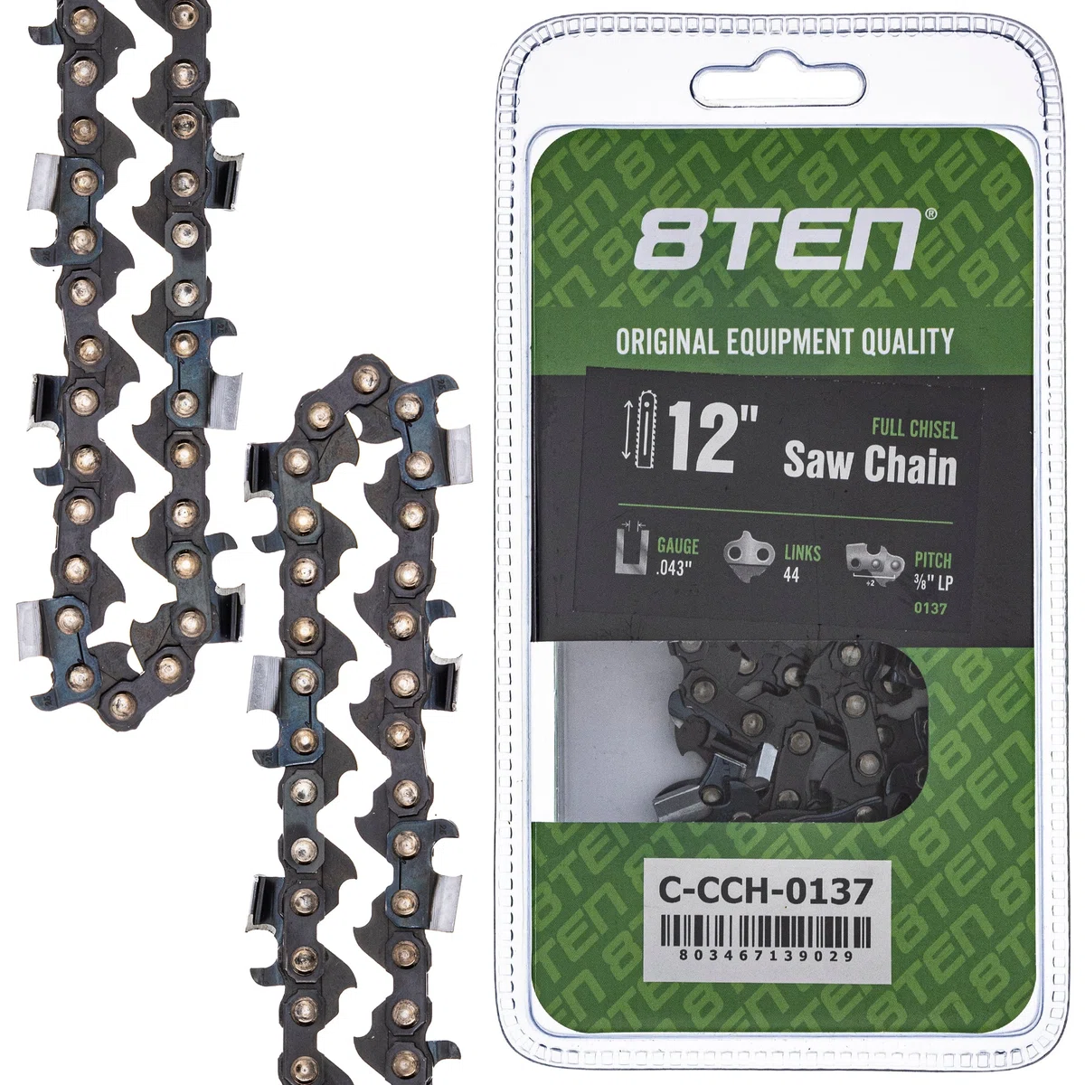 Chainsaw Chain 12 Inch .043 3/8 LP 44DL For Stihl Homelite Echo 90PX044G 90PX44CQ H3844 61PMM344E