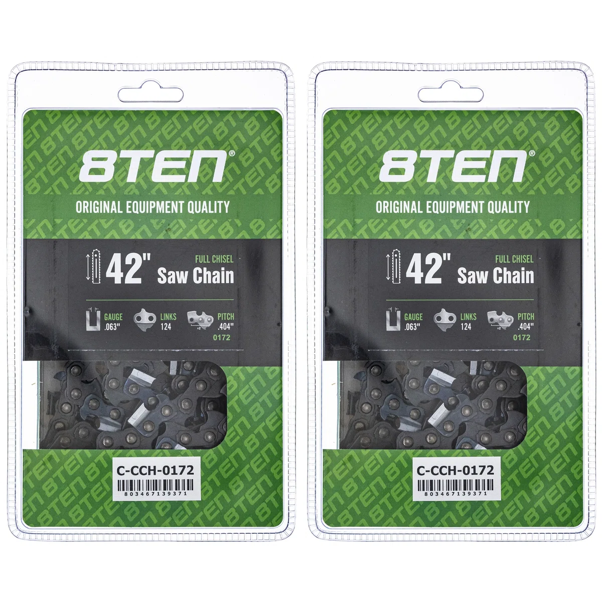 Chisel Chainsaw Chain 42 Inch .063 .404 124DL for Husqvarna 501843124 2 Pack