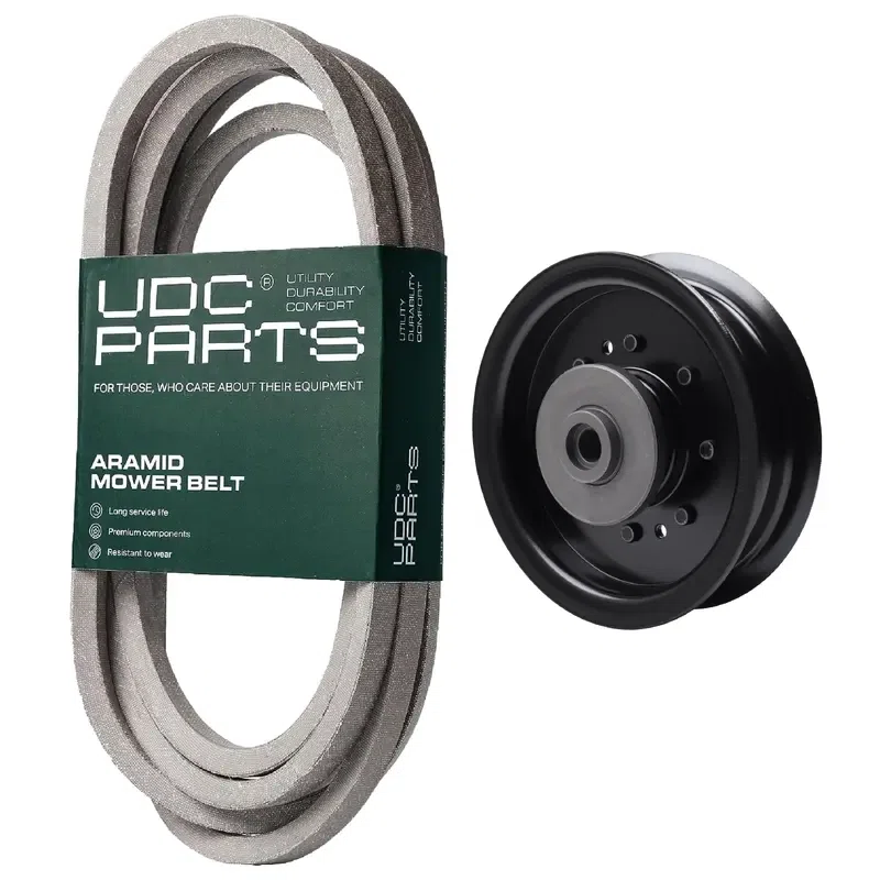 UDC Parts Mower Kit / Belt 197242 + Pulley 532196104 / Fits Jonsered LT2323A2 YT48