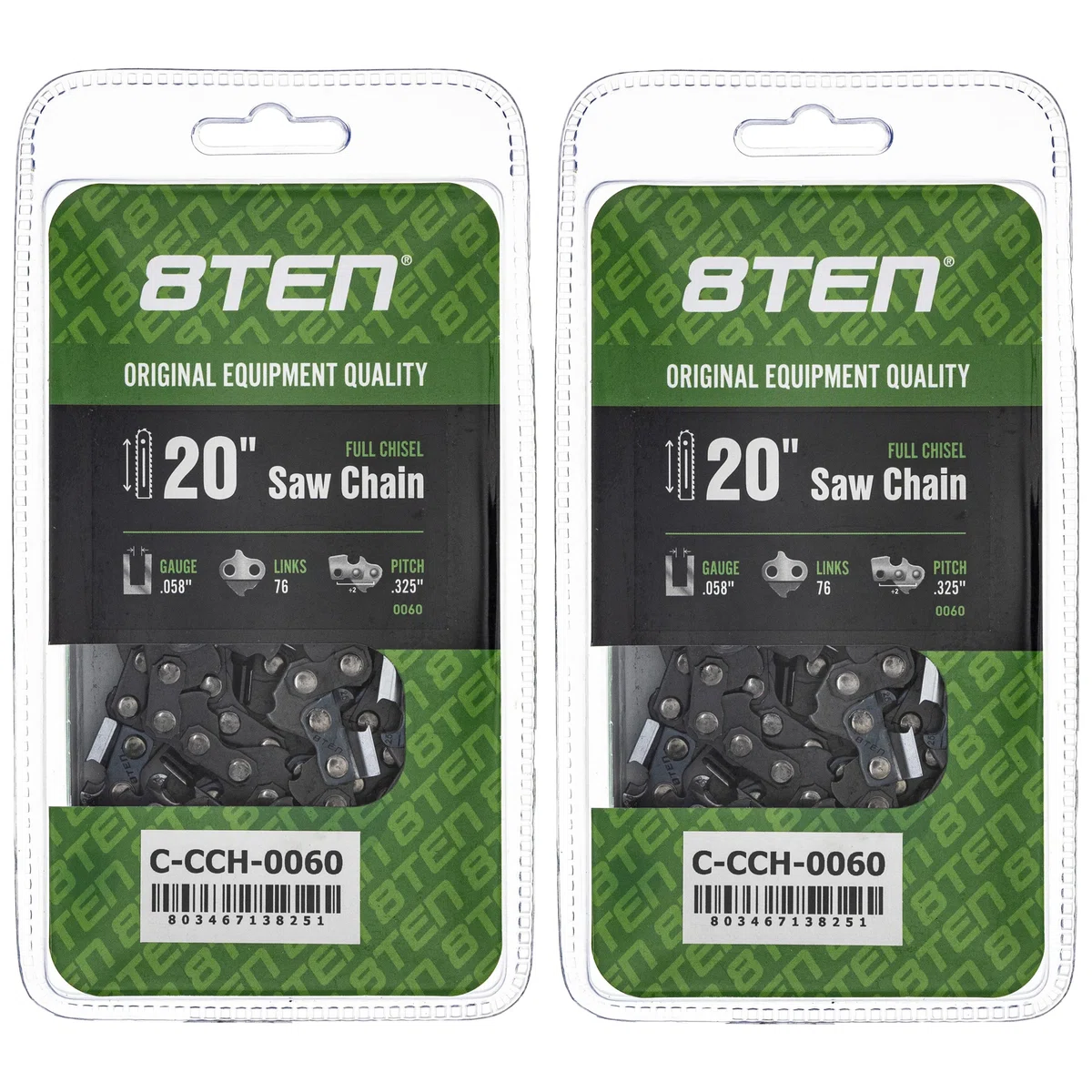 Chainsaw Chain 20 Inch .058 .325 76DL For Blue Max Stihl 21LPX076G 36880050076 25RM376E | 2-PACK
