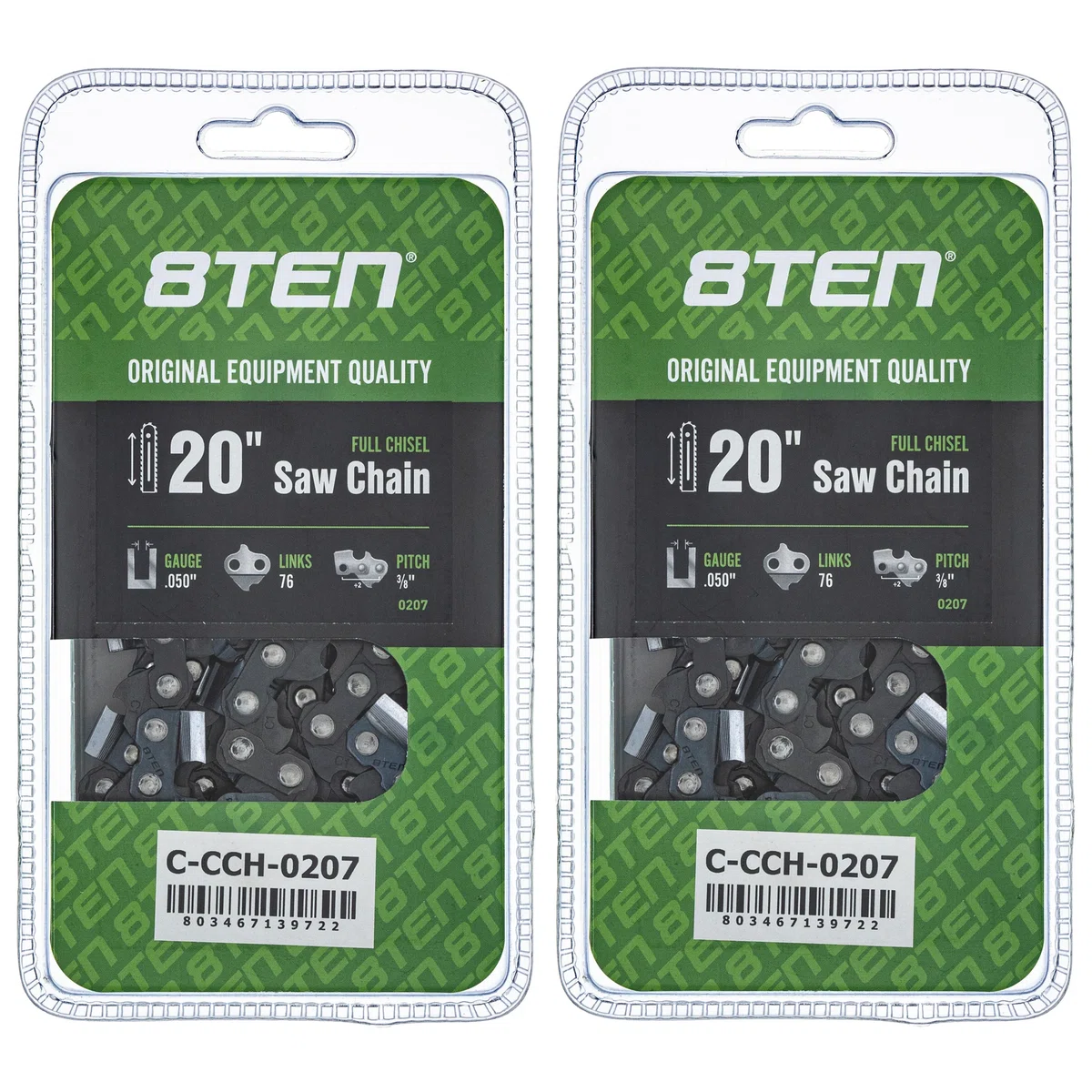 Chainsaw Chain 20 Inch .050 3/8 76DL For Blue Max 20LPX076G | 2-PACK