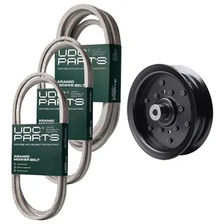 UDC Parts Mower Kit / Belt 130969 + Belt 140218 + Belt 196103 + Pulley 532196106 / Fits Husqvarna GTH2654T GTH26K54T LGT2554 YTH2454T