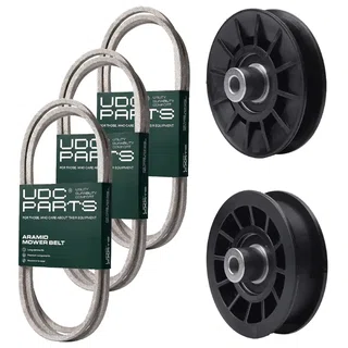 UDC Parts Mower Kit / Belt 130969 + Belt 138255 + Belt 140218 + Pulley 532194326 + Pulley 532194327 / Fits Husqvarna LTH151